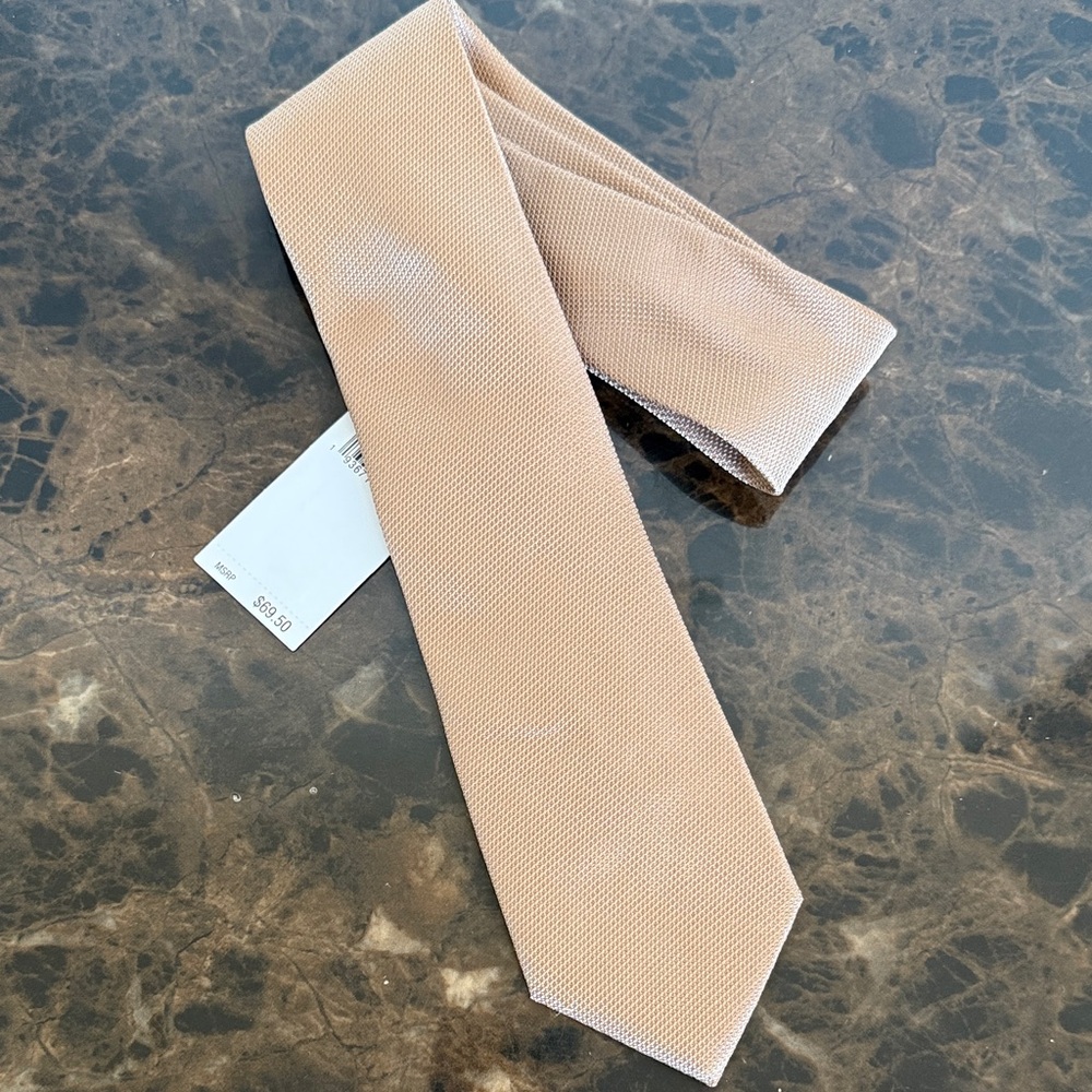 New! Calvin Klein Elegant Tan Men's Tie